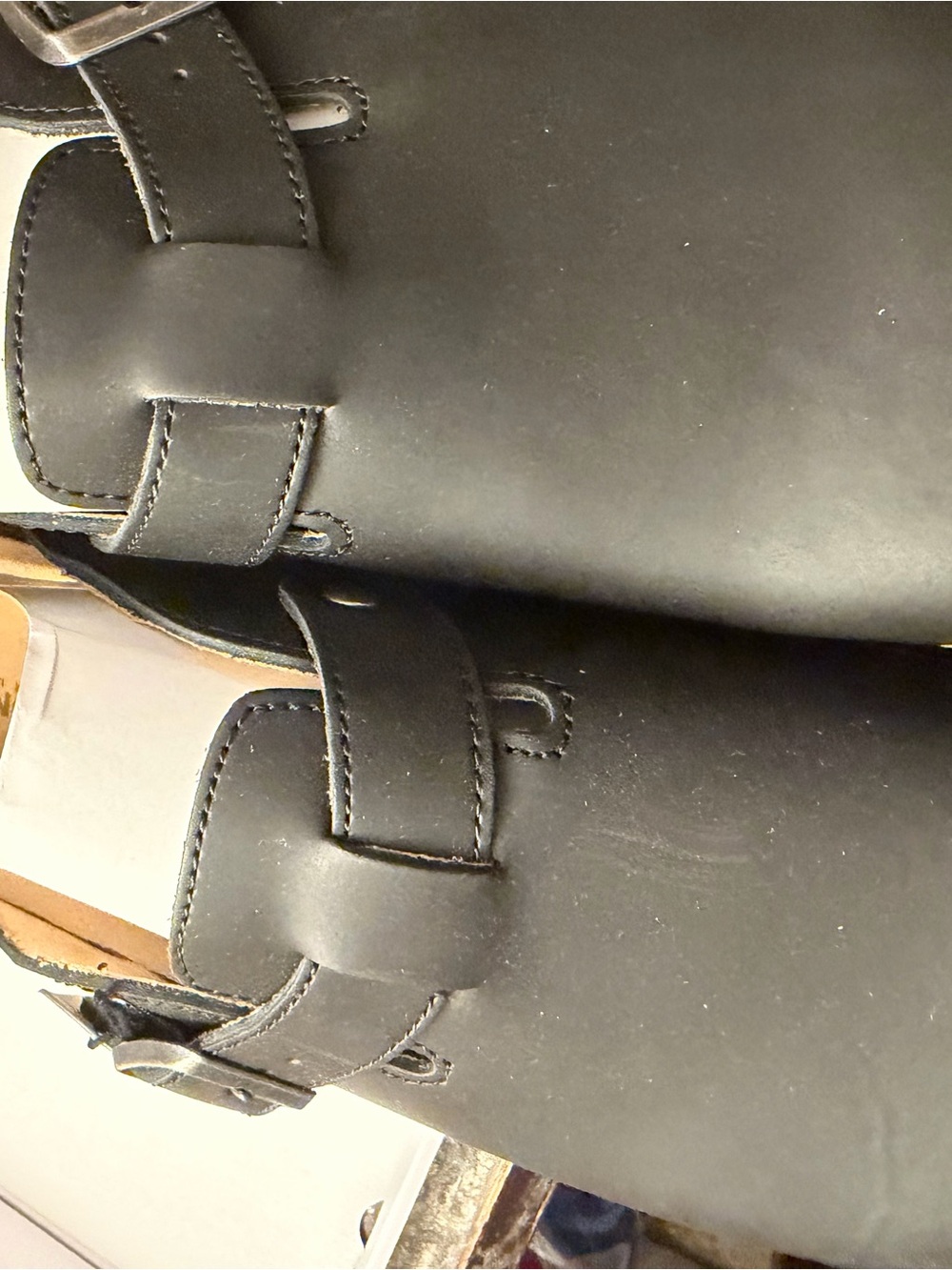 Classic Black Slip-On Clog Mule with Buckle Accent